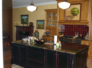 You wouldn't believe what this kitchen looked like before it was remodeled. The mix of finishes and styles provide an eclectic relaxed feel to this kitchen.