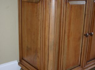 Another shot of the end detail on this Master Bath Cabinet.